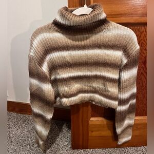 Cider Cropped Turtleneck Sweater